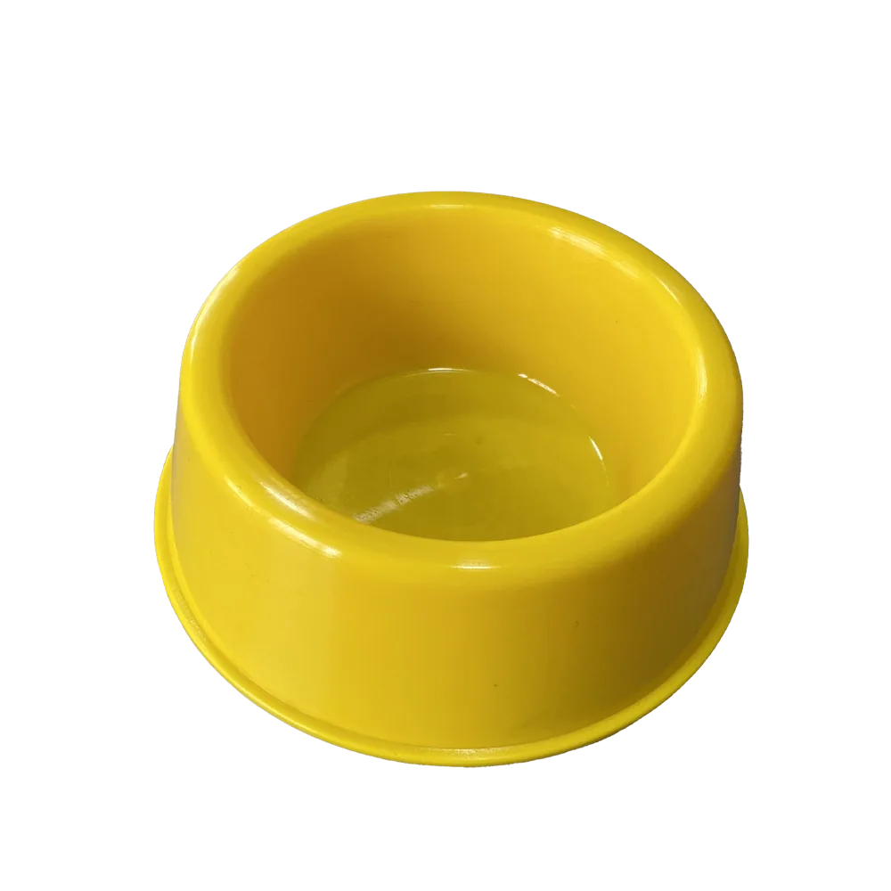 Imagen de Comedero Pequeño en color amarillo. Un plato para comida o agua para perros y gatos 