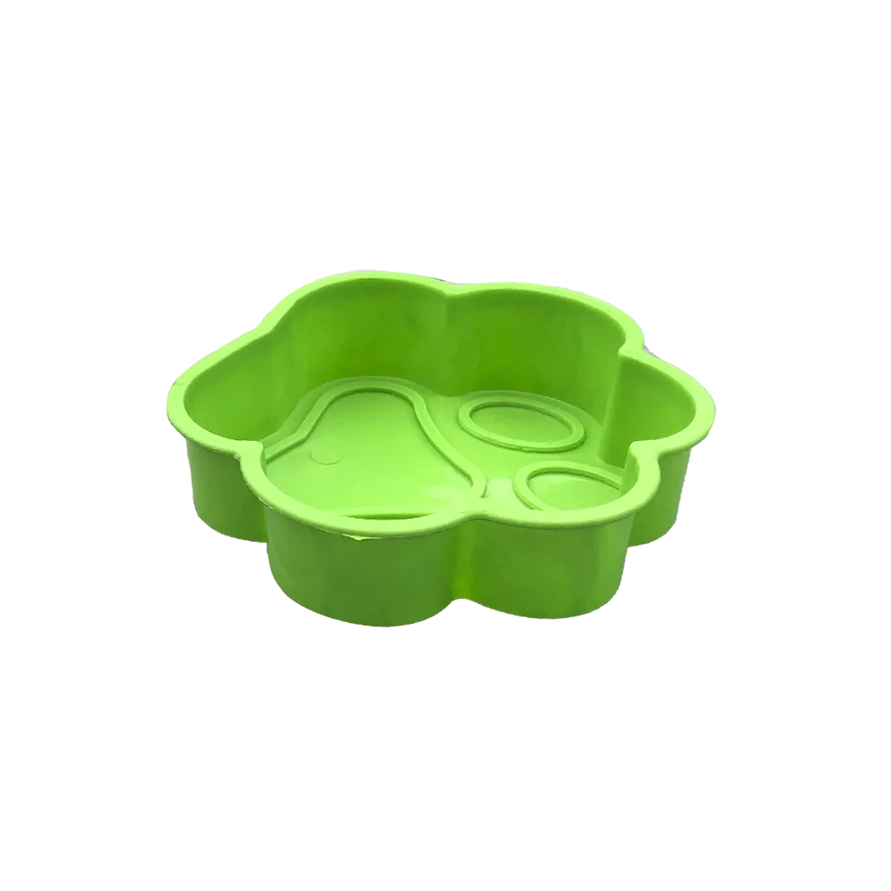 Imagen de Comedero Huella Mini en color verde. Plato para agua o comida para perros pequeños y minis