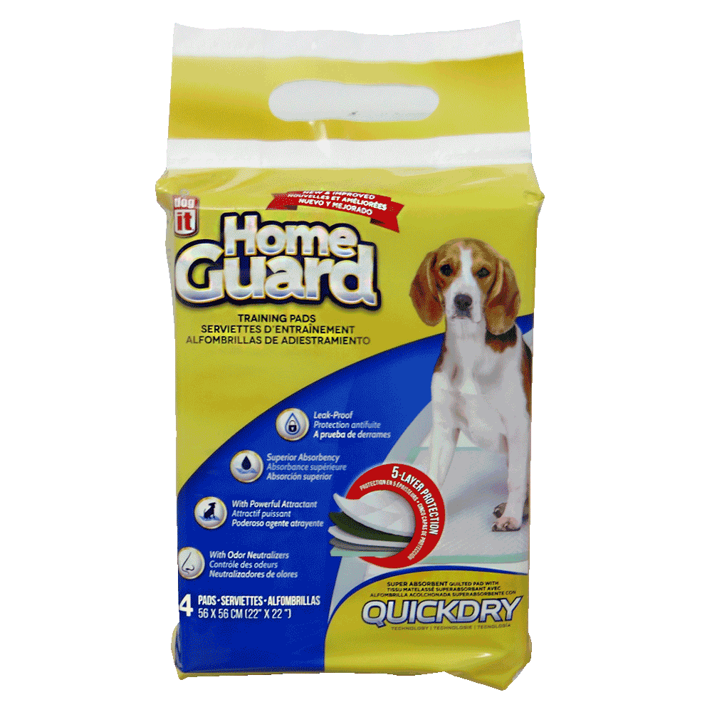 Imagen de Dogit Home Guard Paños de Entrenamiento en su empaque original de color amarillo y azul