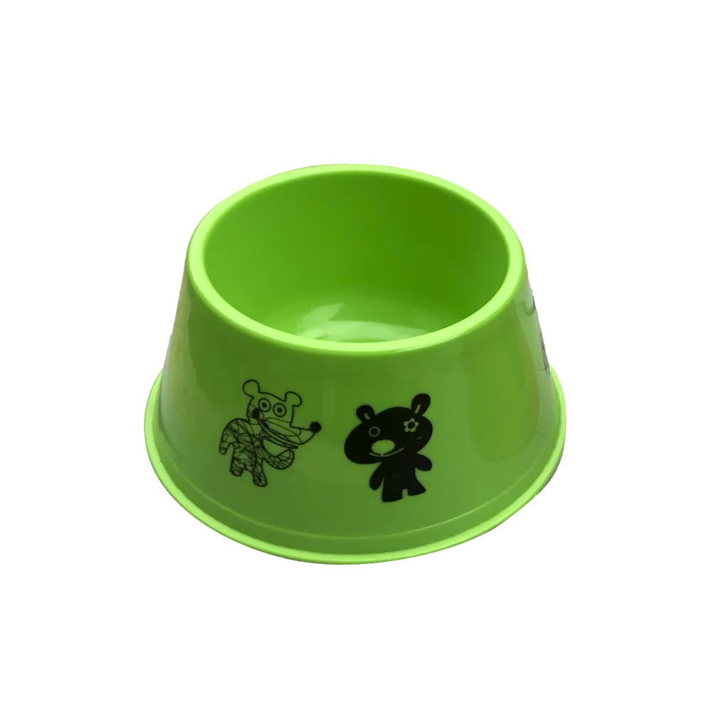 Imagen de Comedero Cocker Estampado, un plato para perros con orejas largas en color verde