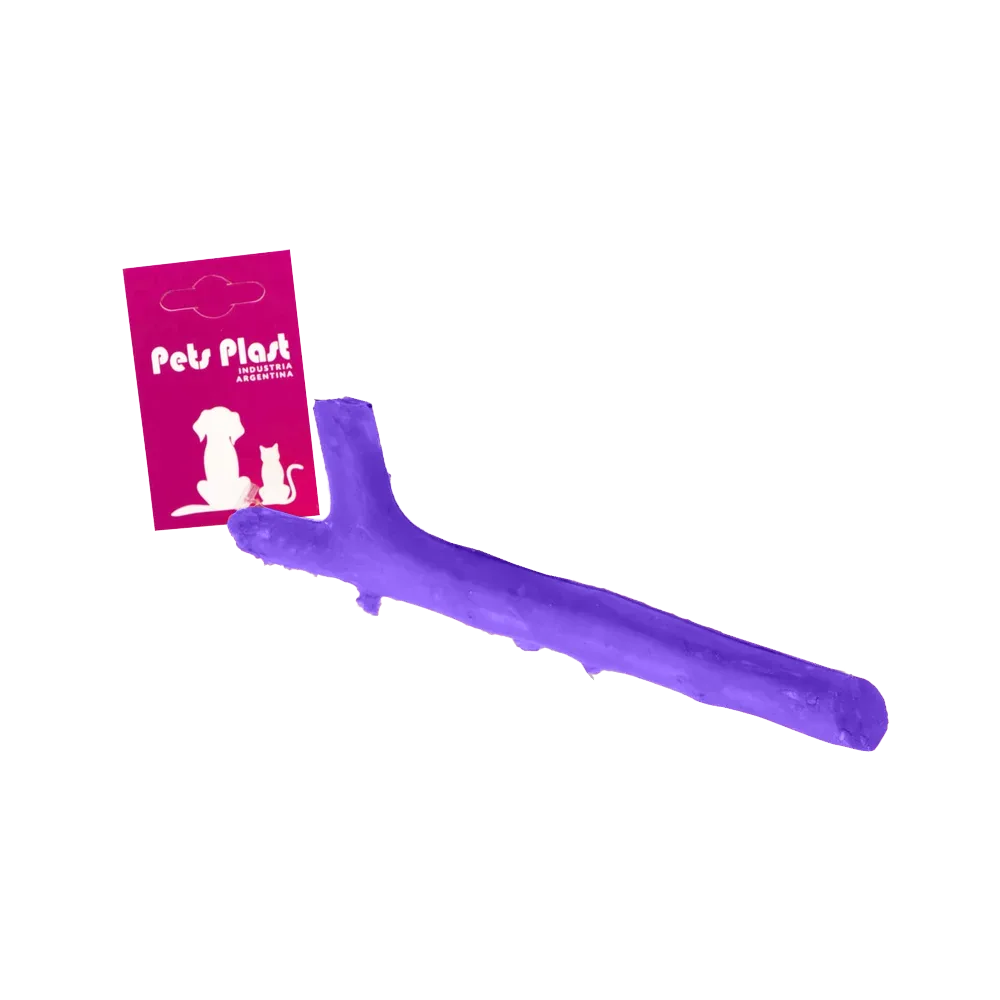 Juguete Rama de Goma en color morado, un juguete para perros medianos y pequeños