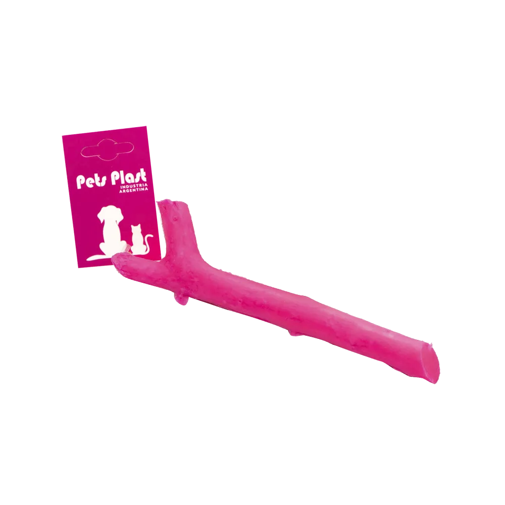 Juguete Rama de Goma en color rosa oscuro, un juguete para perros medianos y pequeños