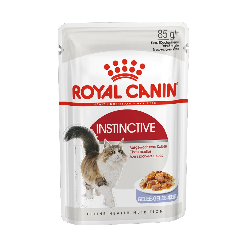 Sachet blanco con rojo de alimento húmedo para gatos Royal Canin Gato Adulto Instinctive En Salsa