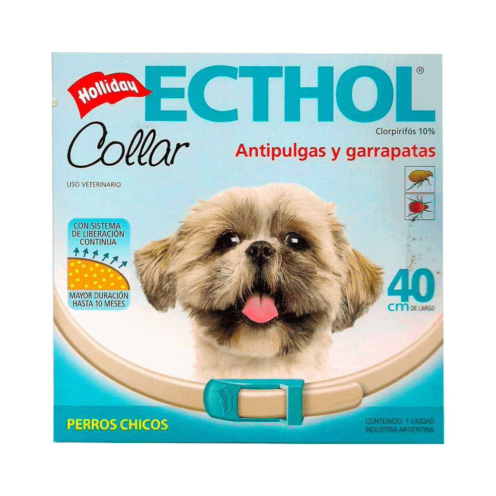 Imagen de collar antiparasitario Holliday Ecthol para perros de 40 cm
