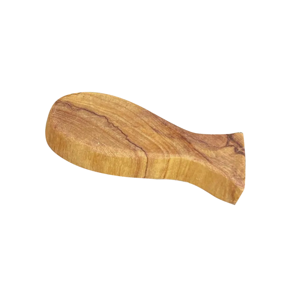 Juguete de Madera de Olivo para gatos en forma de pez