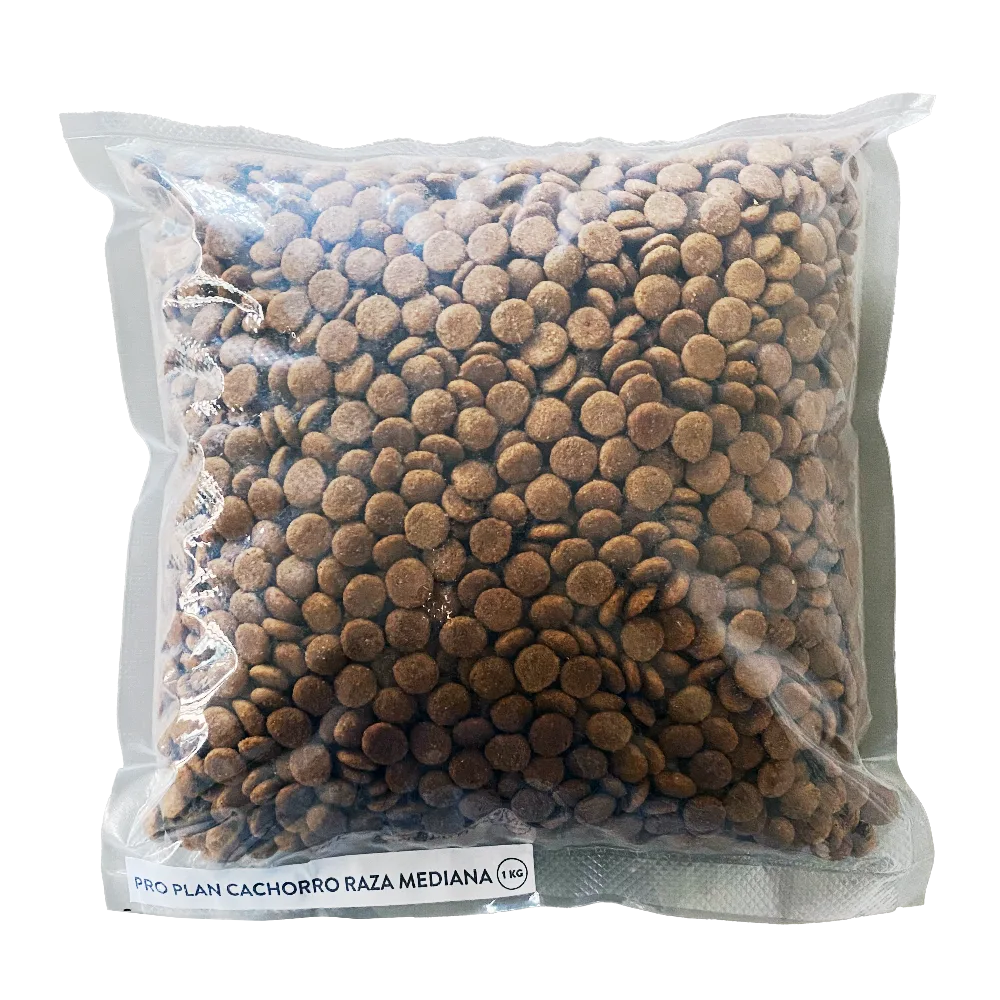 Bolsa de color negro de alimento Purina Pro Plan para perro cachorro de raza mediana