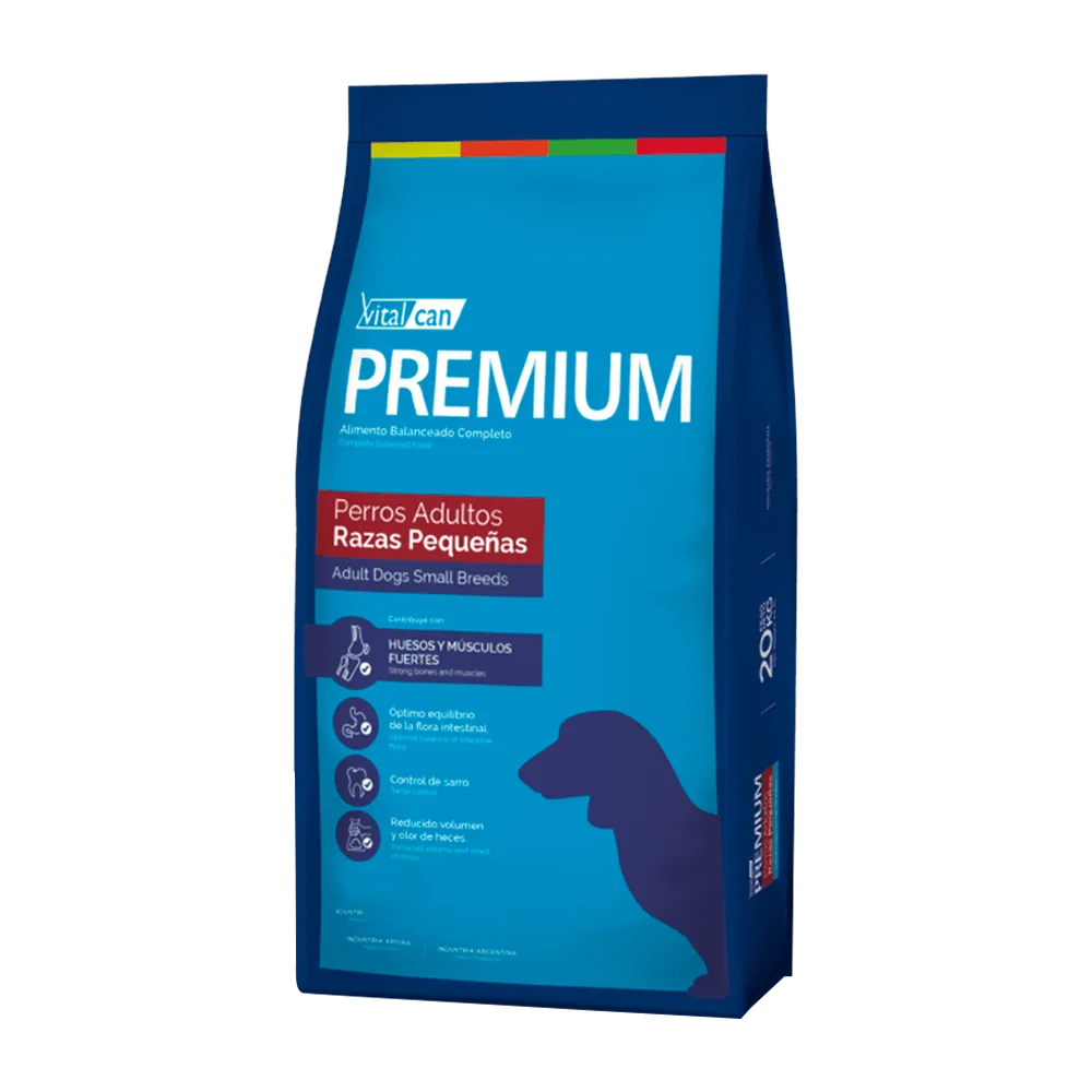 Bolsa azul de alimento Premium Perro Adulto Raza Pequeña