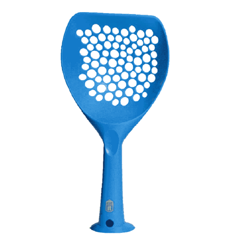 Pala sanitaria de plástico resistente de color celeste oscuro