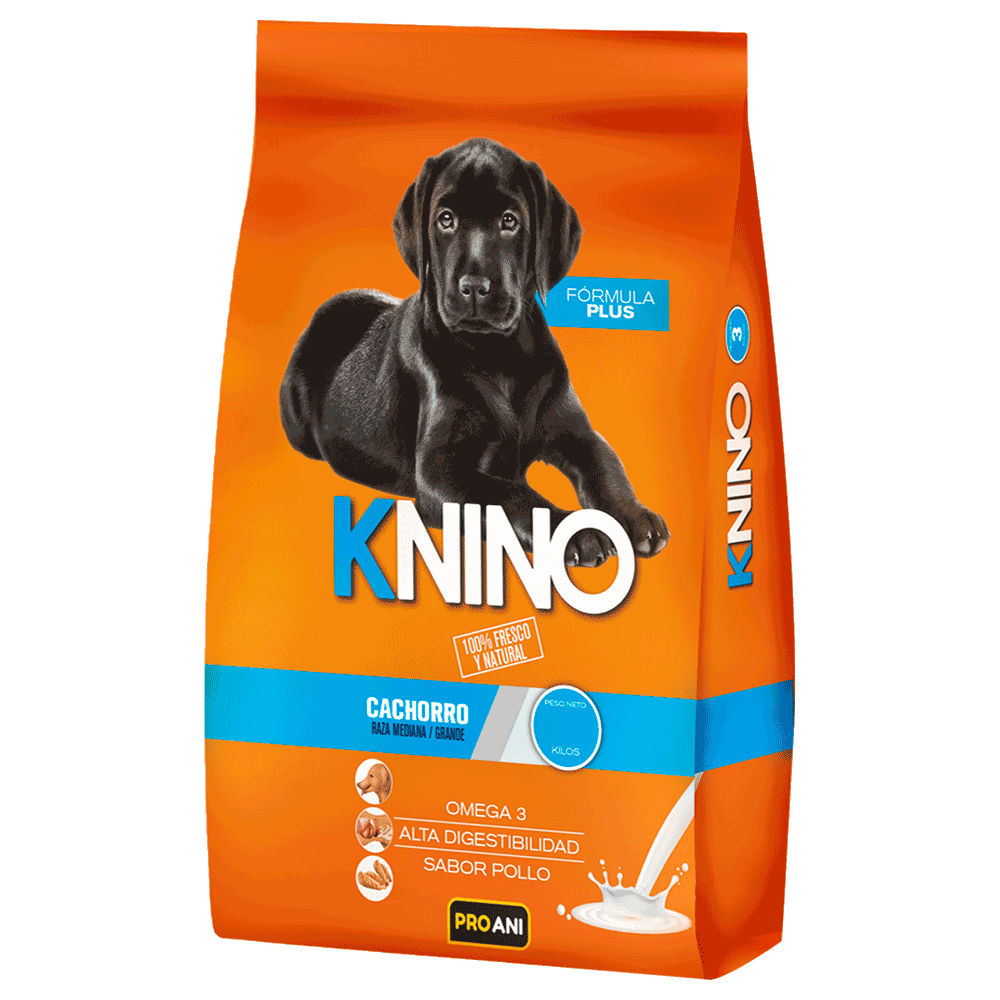 Bolsa naranja de Knino Cachorro Raza Mediana y Grande