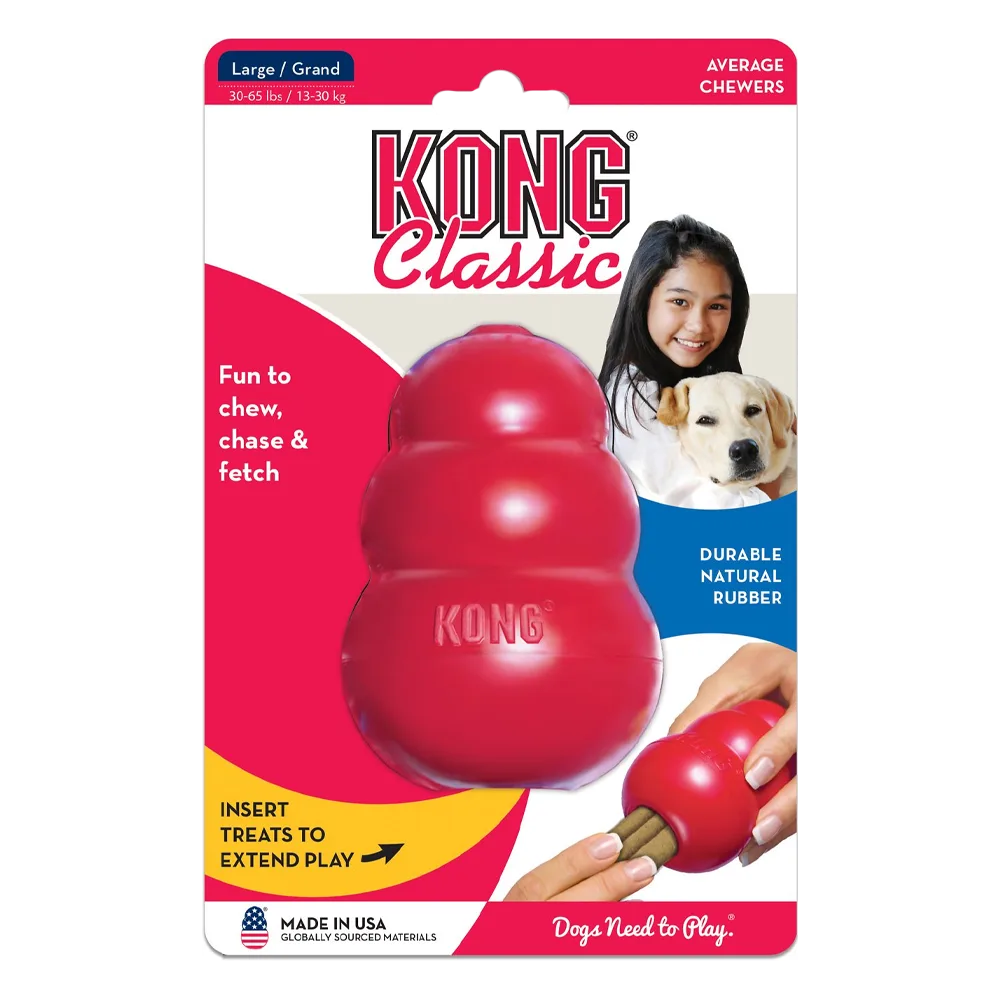 Juguete Kong Classic rojo de caucho para perros en talla L 