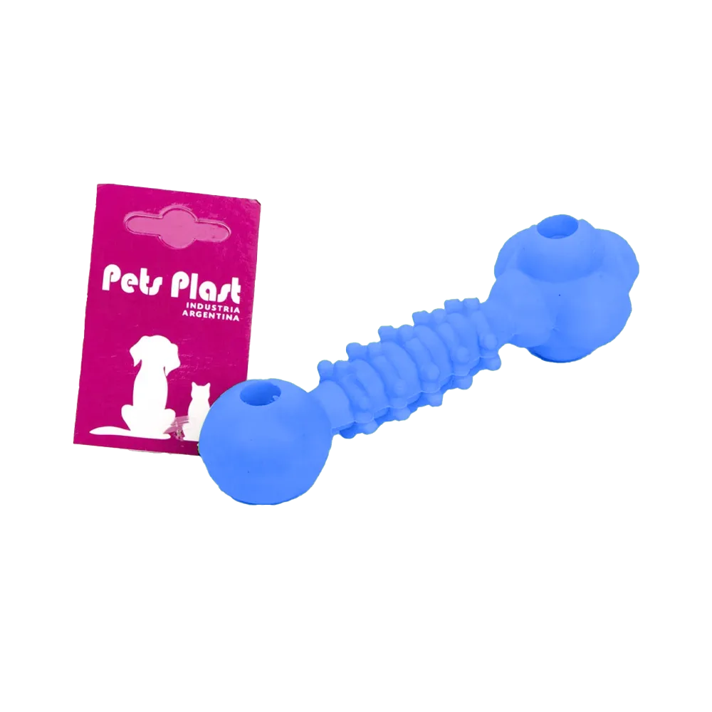 Imagen de Juguete Rasca Encías de Goma para perros cachorros de talla mediana y grande en etapa de dentición en color azul