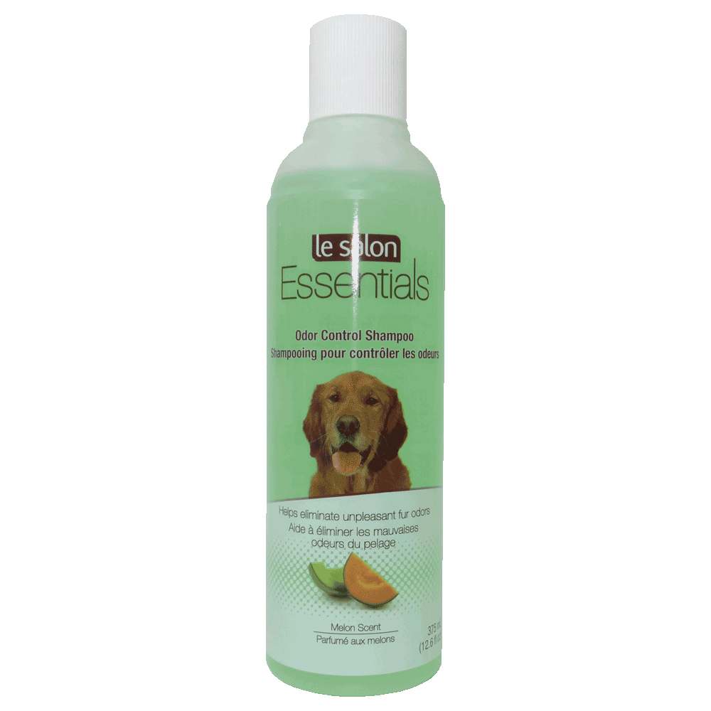 Envase de Le Salon Essentials Shampoo Odor Control Melón de color verde claro
