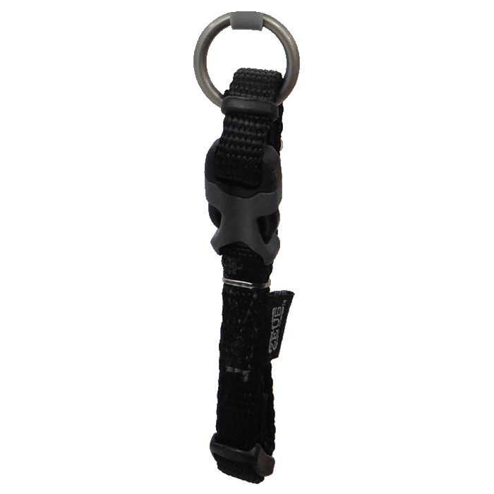 Imagen de cerca de Collar Zeus Negro de Nylon