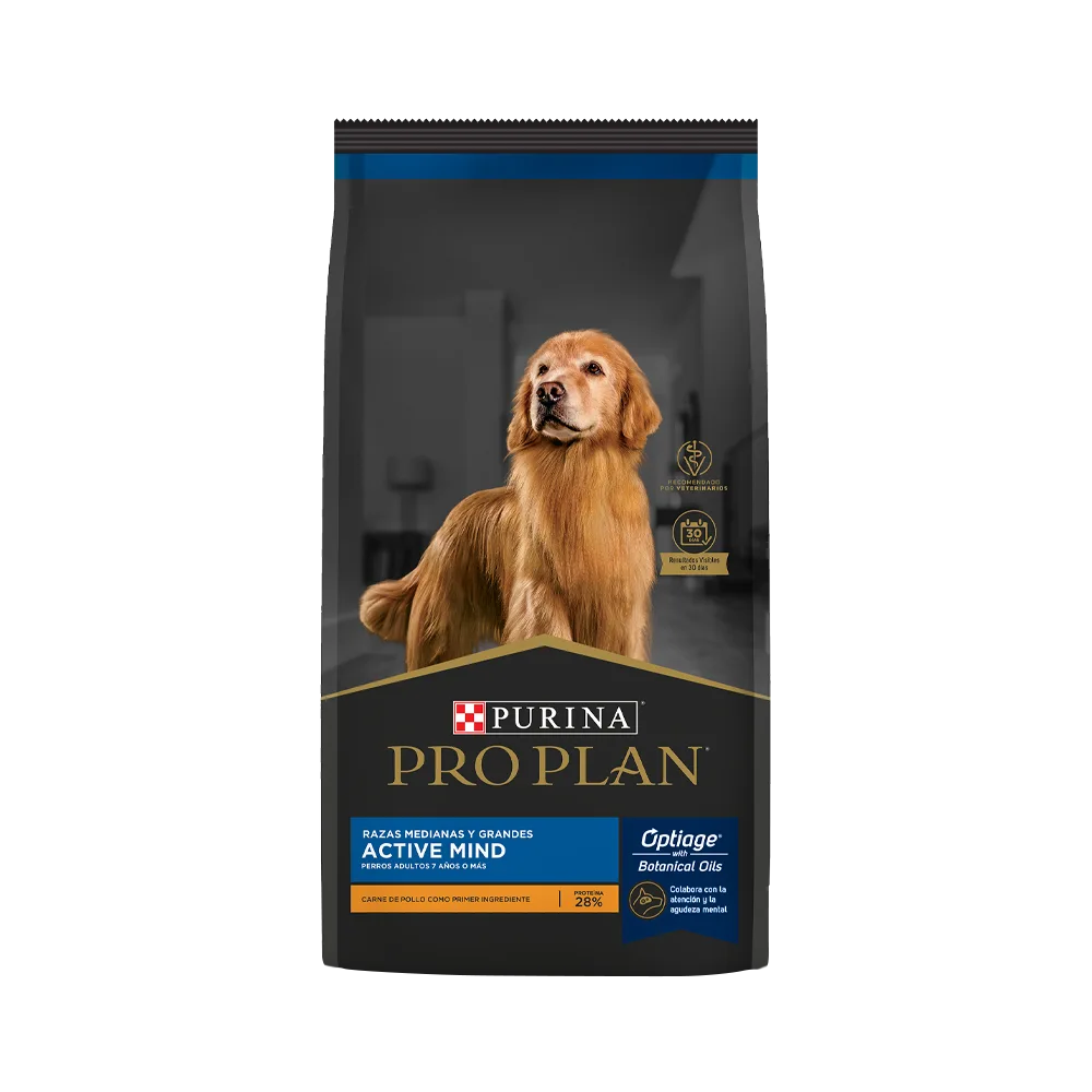 Bolsa negra de Purina Pro Plan Active Mind Perro Adulto de Razas medianas y grandes