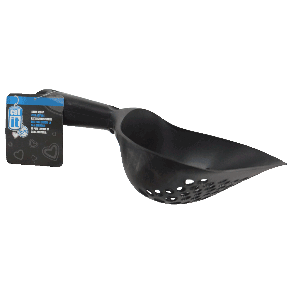 Pala sanitaria recolectora color negro Pala Sanitaria Gránulos Catit para arena de gatos
