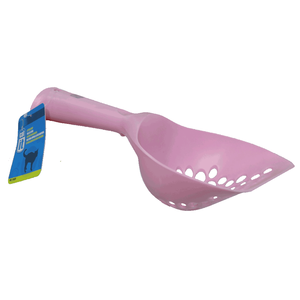 Pala sanitaria recolectora color rosado Pala Sanitaria Gránulos Rosada Catit para arena de gatos