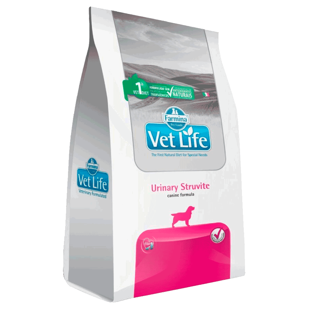 Bolsa blanca de alimento Farmina Vet Life Urinary Struvite Canine