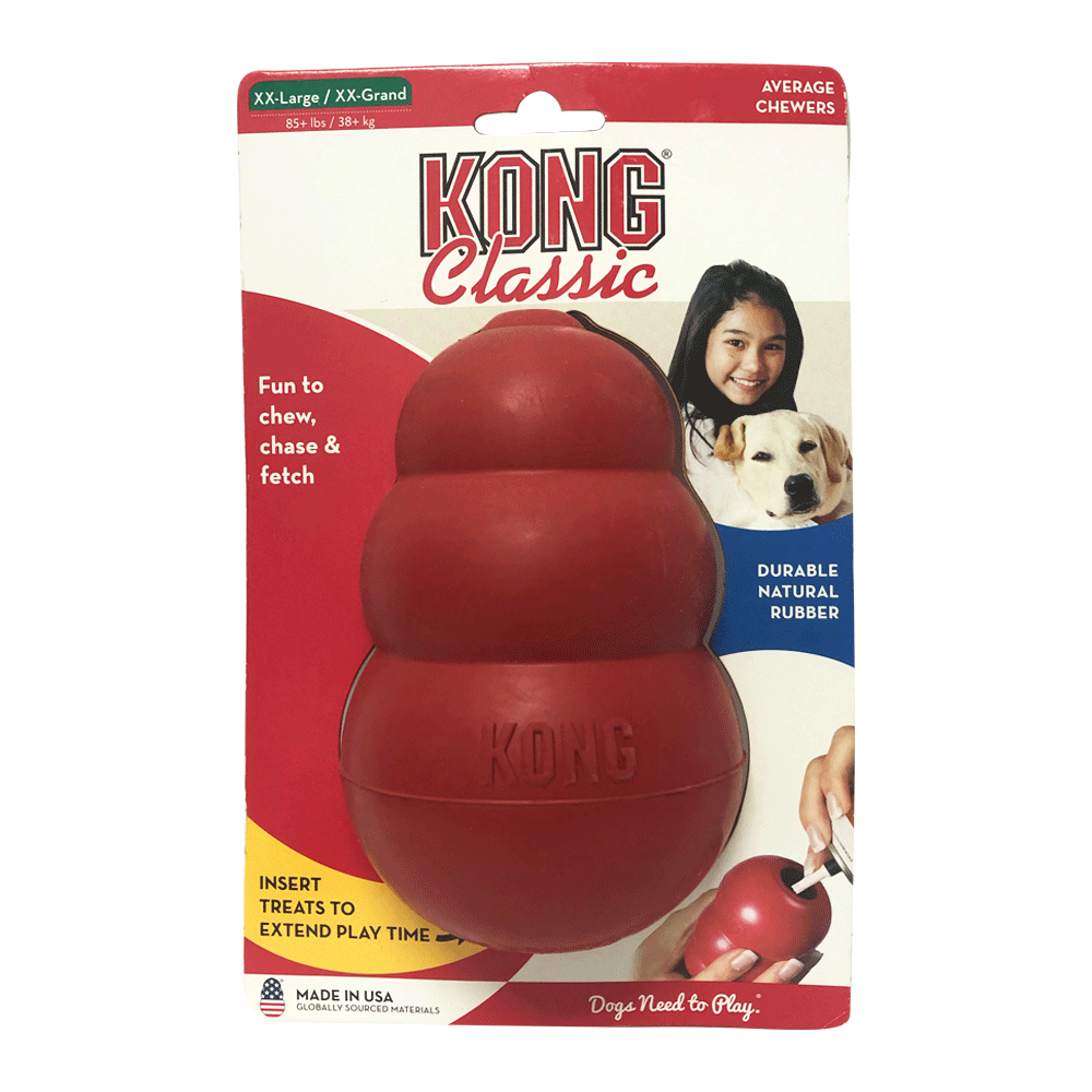 Juguete Kong Classic rojo de caucho para perros en talla XXL 