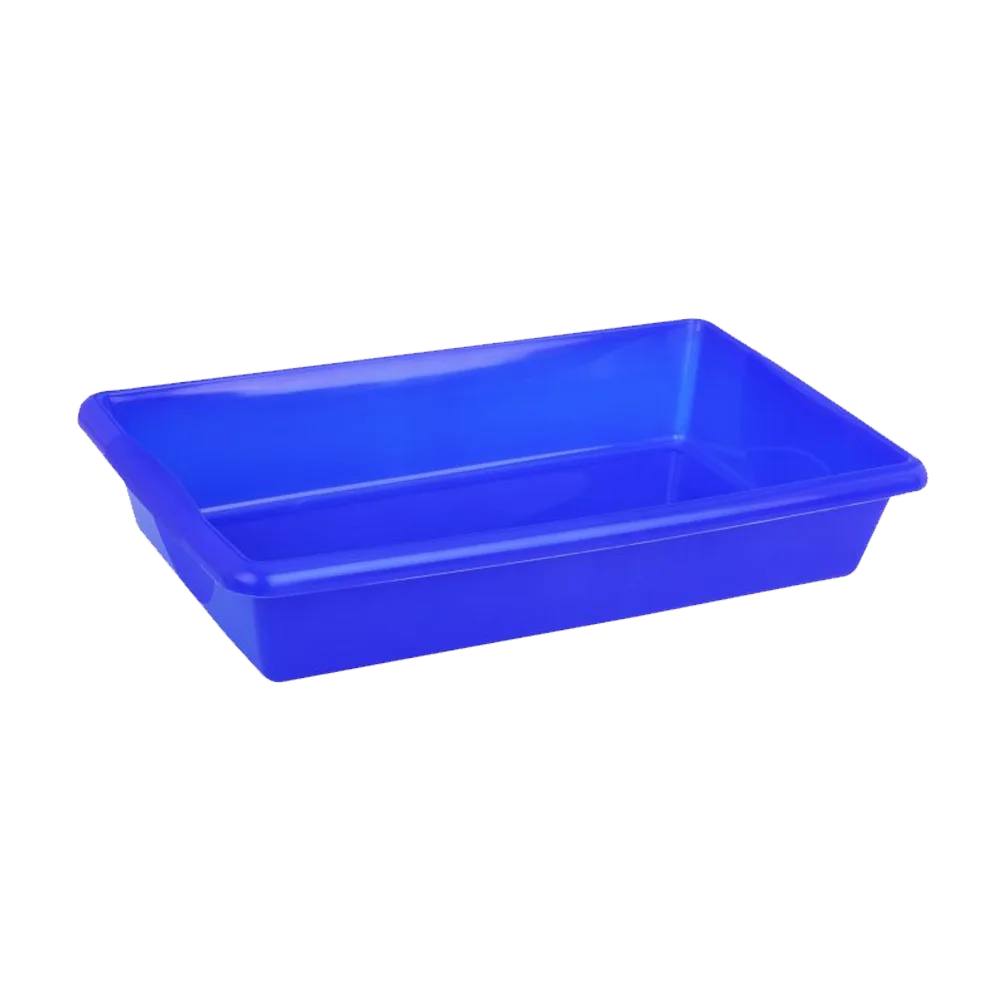 Bandeja Sanitaria para Gatos de San Remo color azul, es una bandeja rectangular clásica.
