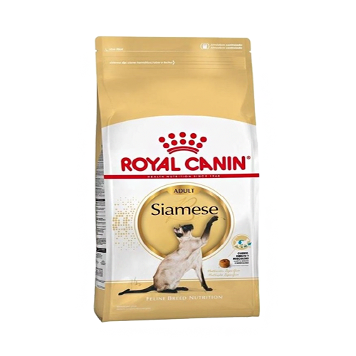 Bolsa blanca con dorada de alimento para gato siamés Royal Canin Gato Siamés Adulto