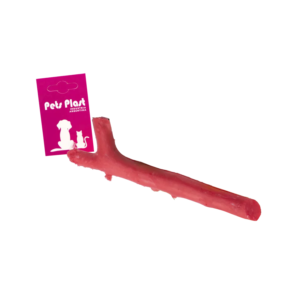 Juguete Rama de Goma en color rojo, un juguete para perros medianos y pequeños
