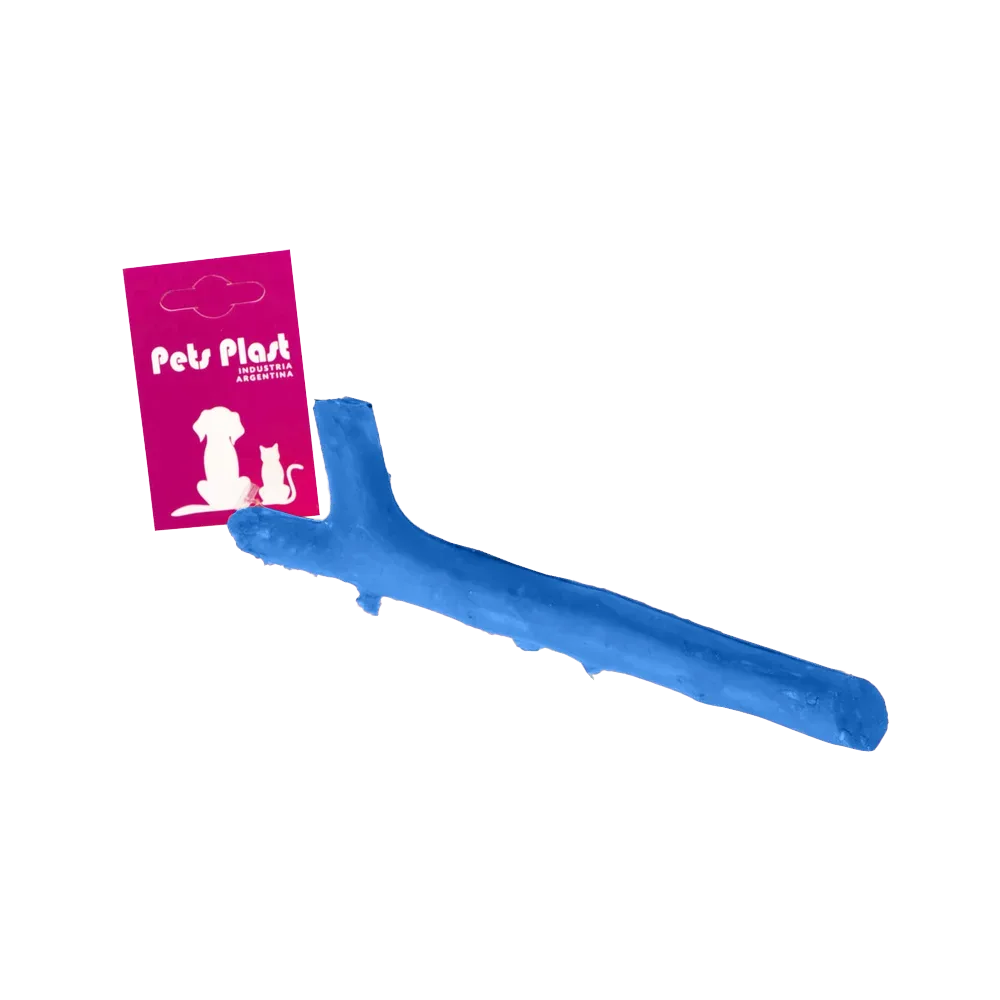 Juguete Rama de Goma en color azul, un juguete para perros medianos y pequeños