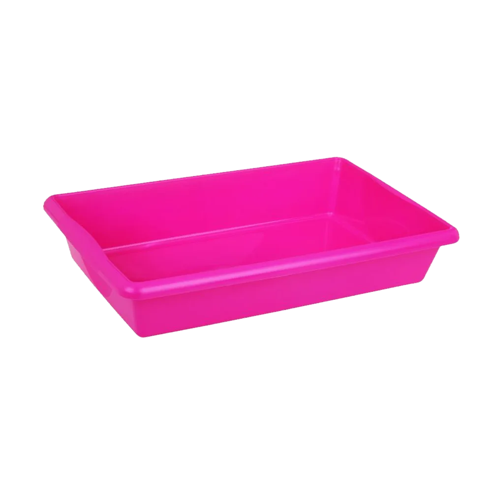 Bandeja Sanitaria para Gatos de San Remo color rosado, es una bandeja rectangular clásica.