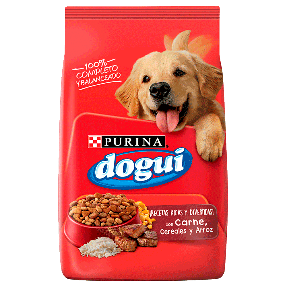 Bolsa roja de Dogui Carne Cereales y Arroz