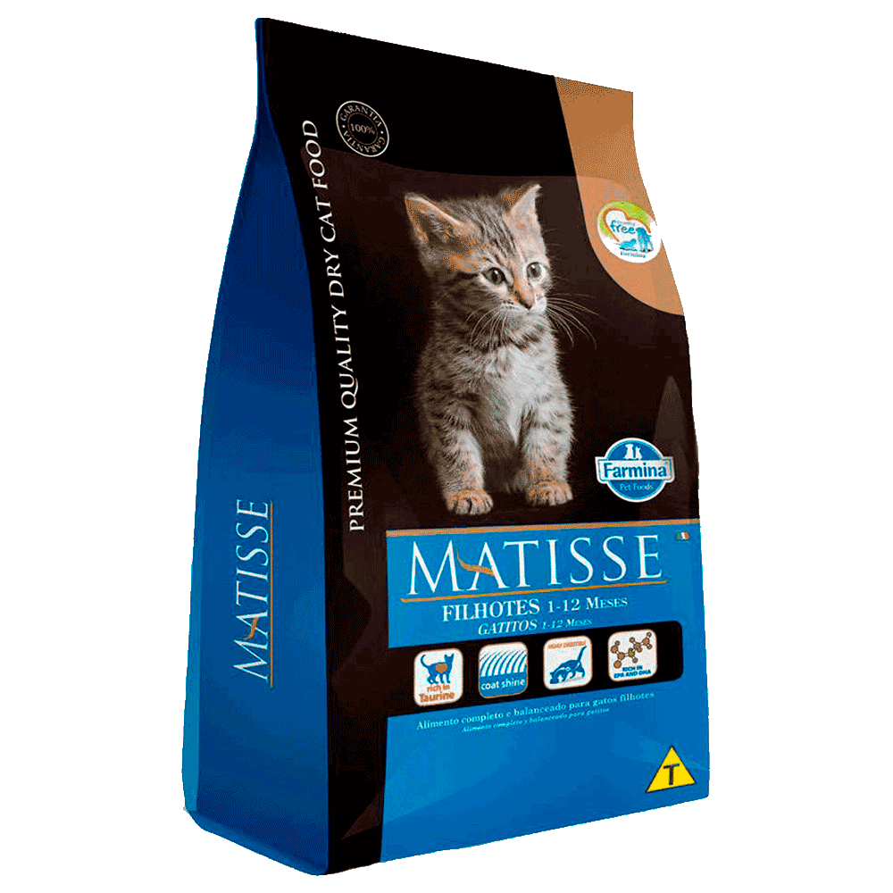 Bolsa negra con detalles azules de Farmina Matisse Filhotes para gatos cachorros